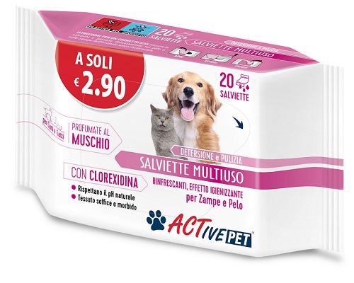 Active Pet Salviette Clx 20pz