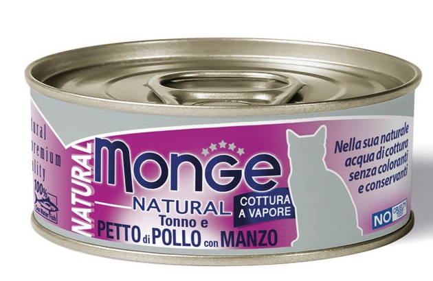 Monge Nat Petto Pol/manzo 80g